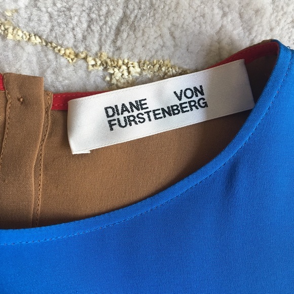 NWT DVF Fall 2017 colorblock silk sleeveless top - Picture 7 of 8